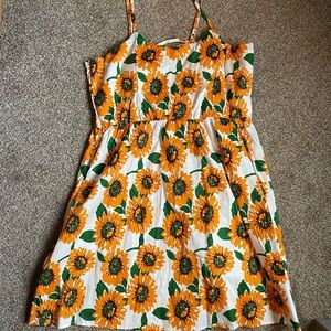 Sunflower Print Dress